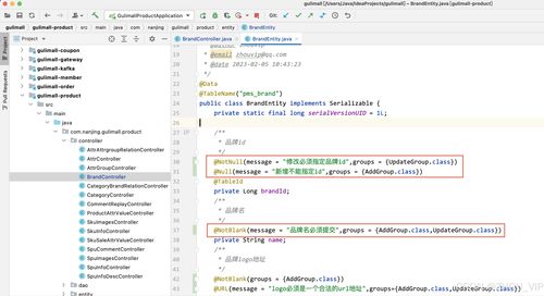 guli商城 商品服务 api 品牌管理 jsr303分组校验
